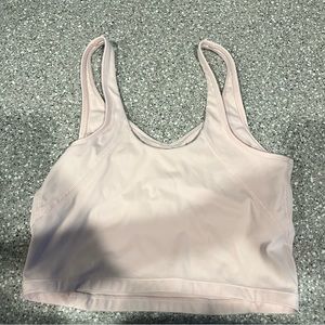 light pink sports crop top